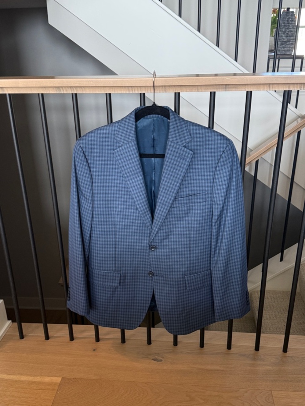 Michael Kors Men's Blue Check Sport Coat